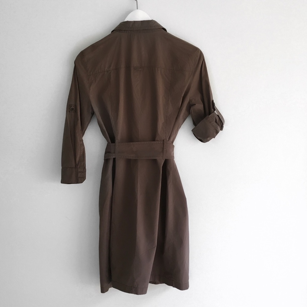 Zara Brown Shirt Dress with Belt - Picture 2 of 4